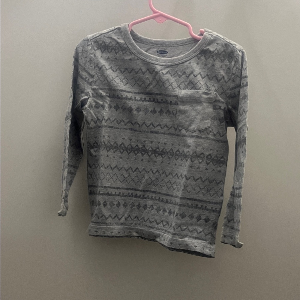 Old Navy Gray Long Sleeve Shirt 3T